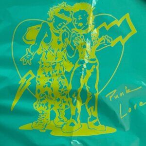 Gay Punk Love by Amaz Vintage Mylar Balloon 1990s Graphic RARE Heart